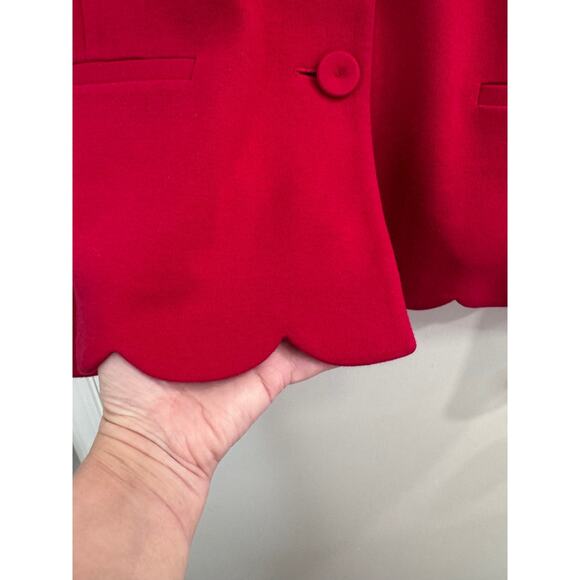 Talbots Red Peplum Red Blazer Women's Size 12 - Picture 6 of 9